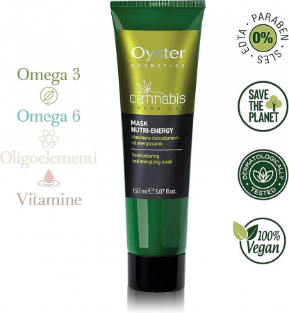 Îngrijire personală și cosmetice - Masca restructuranta si energizanta- ITALIA Cannabis Green Lab Mask Nutri-Energy 150 ml