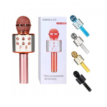 Noutati - Microfon Portabil cu Acumulator si boxa incorporata - Conexiune wireless bluetooth