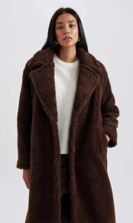 Geci si jachete - Palton Minna - Maro inchis