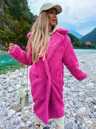 Palton pufos Minna - Roz Fuchsia [2]