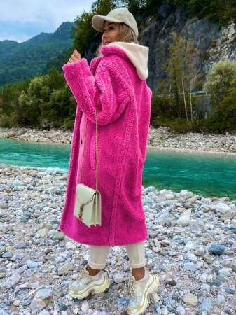 Palton pufos Minna - Roz Fuchsia [3]