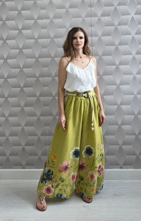 NOUTĂȚI - Pantaloni Casual din IN Primavera - Verde