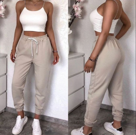 Pantaloni Colanti si Blugi - Pantaloni Livia - Beige