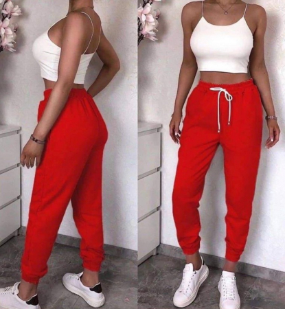 Pantaloni Colanti si Blugi - Pantaloni Livia - Red