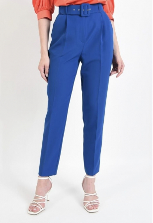 Pantaloni Colanti si Blugi - Pantaloni Office + Curea CADOU - Albastru Royal