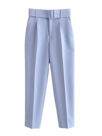 Pantaloni Colanti si Blugi - Pantaloni Office + Curea CADOU - Bleu
