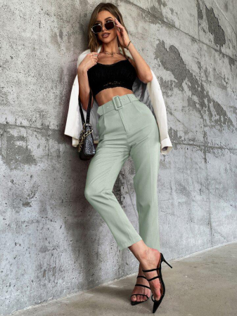 Pantaloni Office + Curea CADOU - Gri [2]