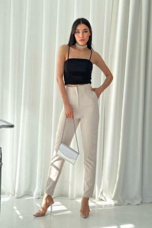 Pantaloni Office Karol - Crem [3]