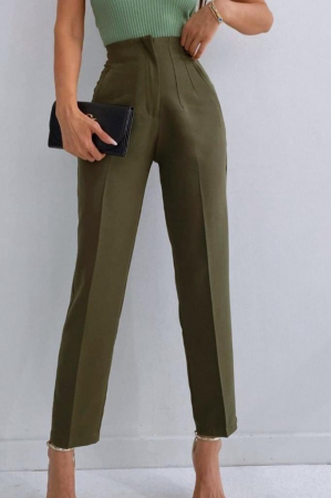 Pantaloni Colanti si Blugi - Pantaloni Office Karol - Kaki