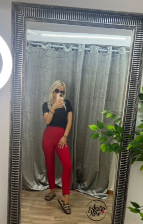 Pantaloni Colanti si Blugi - Pantaloni Office Mianna - RED
