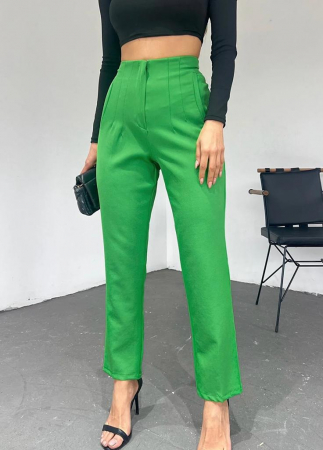 Pantaloni Colanti si Blugi - Pantaloni Office Karol - Verde