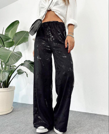 Pantaloni Colanti si Blugi - Pantaloni Oversize Mirrow  - Black - brown