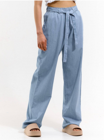 Pantaloni Colanti si Blugi - Pantaloni Wide-leg - Albastru