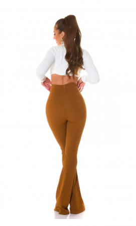 Pantaloni Evazați Dama Louisiana - Maro [1]