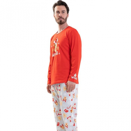 Pijamale si halate de baie - Pijama festiva de Craciun  -  Barbati