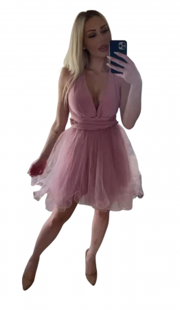 Rochie Baby Doll - Roz pudra [1]