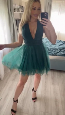 Noutati - Rochie Baby Doll - Verde Smarald