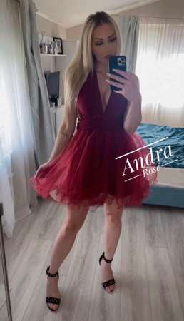 Rochii si Fuste - Rochie Baby Doll- Visiniu