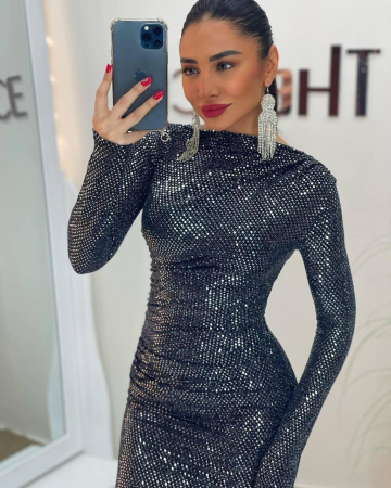 Rochie Black Diamond Mesh - Negru [2]