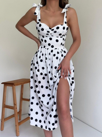 Rochie Black Dots - Alb [1]