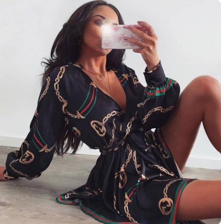 Noutati - Rochie Chain Luxe - Negru