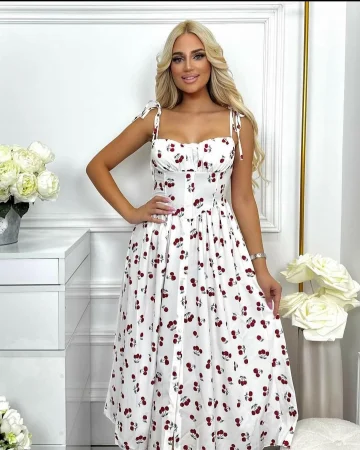 ÎMBRĂCĂMINTE - Rochie de vara ALBA - Cherry Bomb
