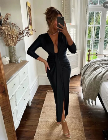 Rochii și Fuste - Rochie Eleganta NEGRU - Luxe Femme