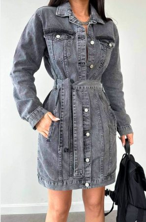 Noutati - Rochie Ferra Denim - Gri