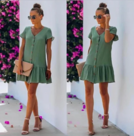 Rochii si Fuste - Rochie kaki SUNSHINE