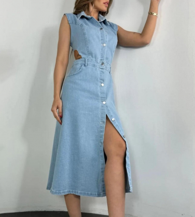 Noutati - Rochie lunga blug