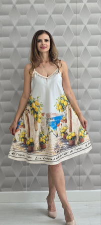 NOUTĂȚI - Rochie Midi Casual Sea Breeze - Alb