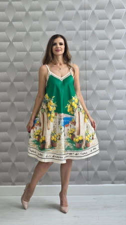 ÎMBRĂCĂMINTE - Rochie Midi Casual Sea Breeze - Verde