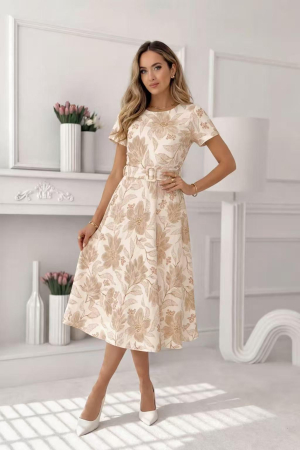 Rochii și Fuste - Rochie midi florala - Golden Grace