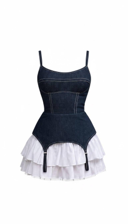 Rochie Mini Fashion Charlotte Denim - Albastru [5]