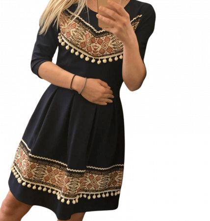 Rochie neagra motive traditionale [1]