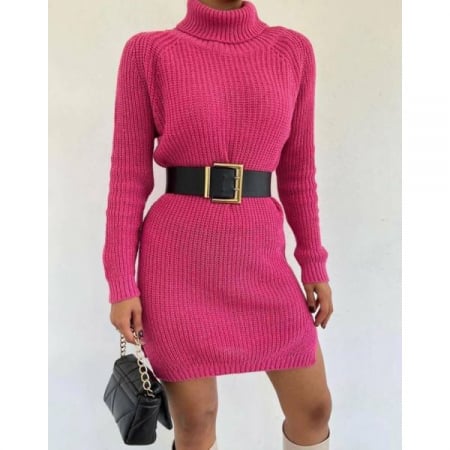 Rochii si Fuste - Rochie-pulover roz MELISSA