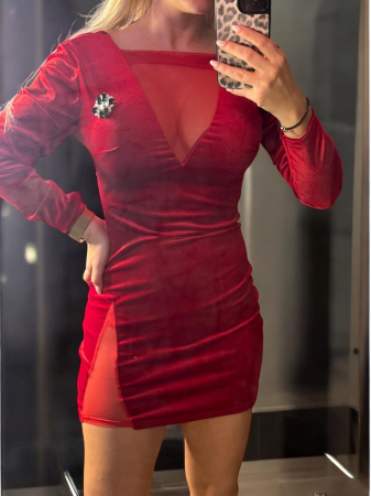 Noutati - Rochie Rosie Herra + brosa cadou