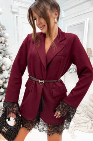 Noutati - Rochie/Sacou Maro - Visiniu