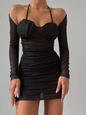 Stiluri - Rochie neagra scurta - Black Eclipse