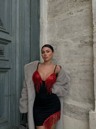 Noutati - Rochie Silver Motion - Red