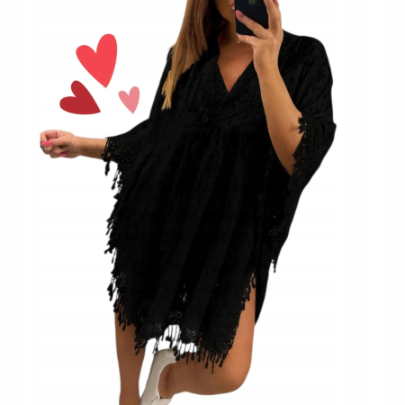 Rochie tip tunica - Black Boho [1]