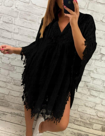 Noutati - Rochie tip tunica - Black Boho