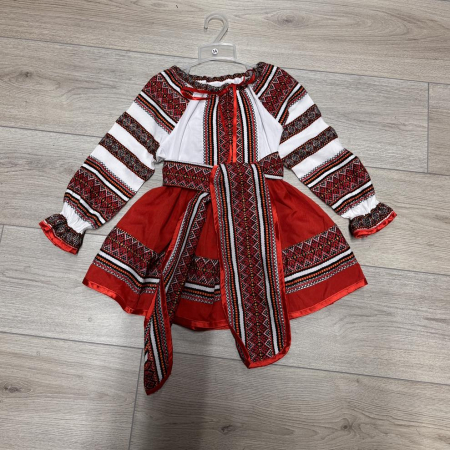 Îmbrăcăminte copii - Compleu (2 piese) traditionala fetita + brau