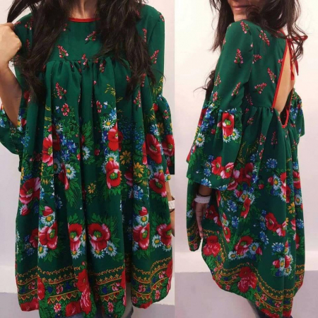 Rochii si Fuste - Rochie verde TRADITIONAL