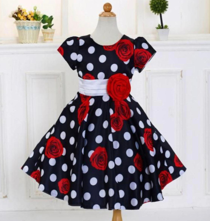 Îmbrăcăminte copii - Rochita fetite  - Polka Roses
