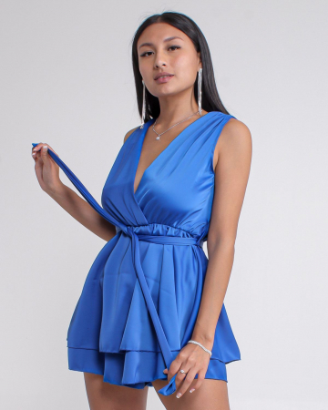 Salopete Sport si Elegante - Salopeta tip rochie Serenity - Albastru