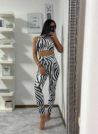 Treninguri si Compleuri - Set Activewear Zebra Vibe