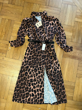 Treninguri si Compleuri - Set camasa + fusta animal print + curea