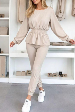 Treninguri si Compleuri - Set casual dama cu talie elastică – Urban Soft Crem