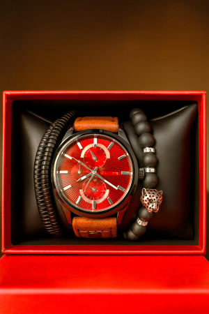 Noutati - Set Ceas + Bratari barbatesti - Crimson Legacy Set